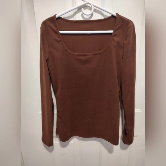 SHEIN Long Sleeve Tops - Black, Cream, and Brown - Picture 5 of 6
